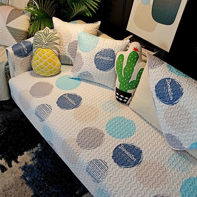 Cotton Sofa Cushion Four Seasons Universal Non-slip Cotton Cushion Light Luxury Sofa Cover Towel Cover Cloth For Hair