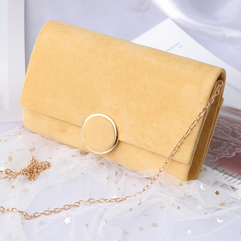 Rose Red Velvet Solid Color Square Evening Bags