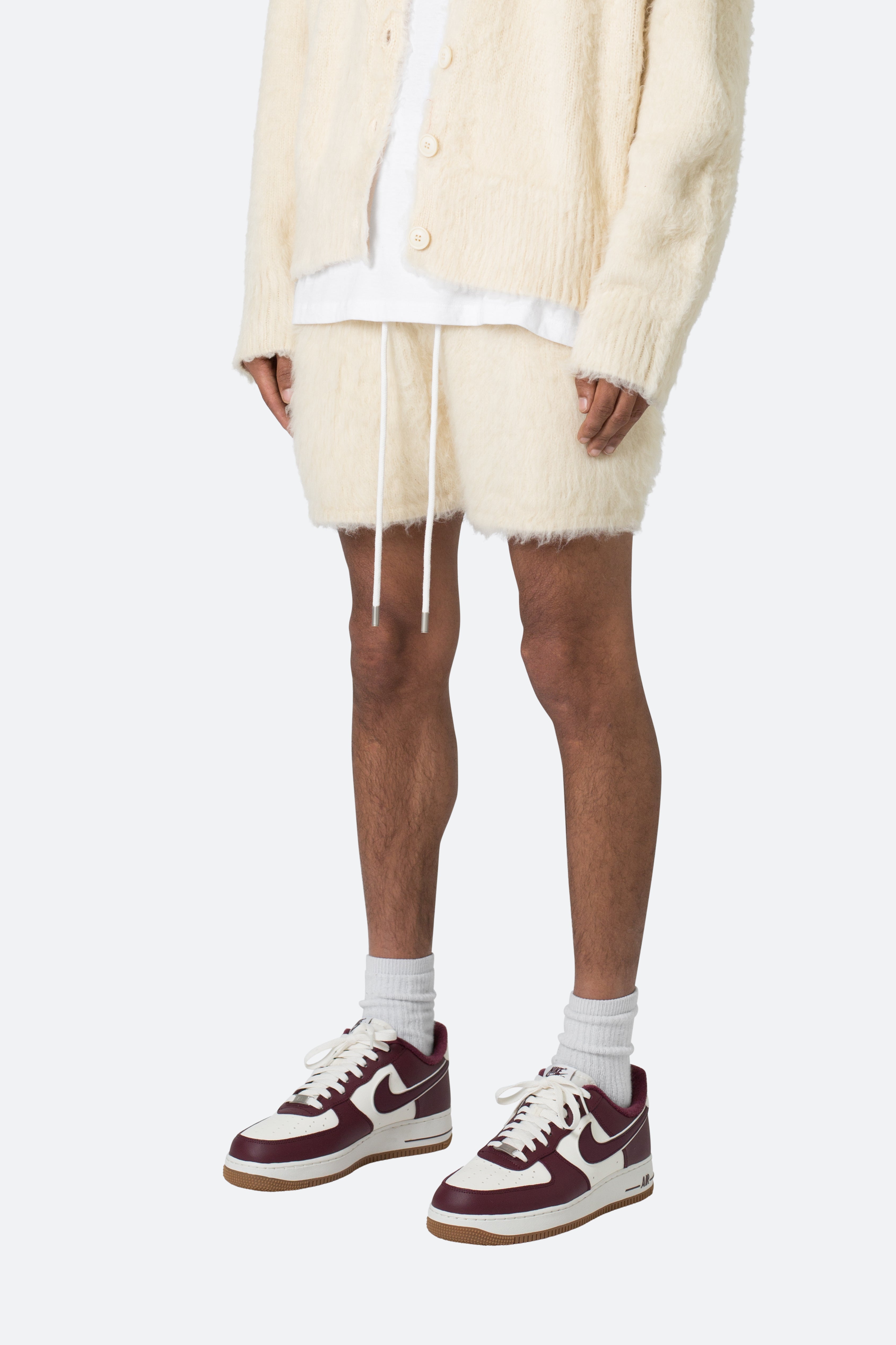 Fuzzy Sweatshorts - Off White