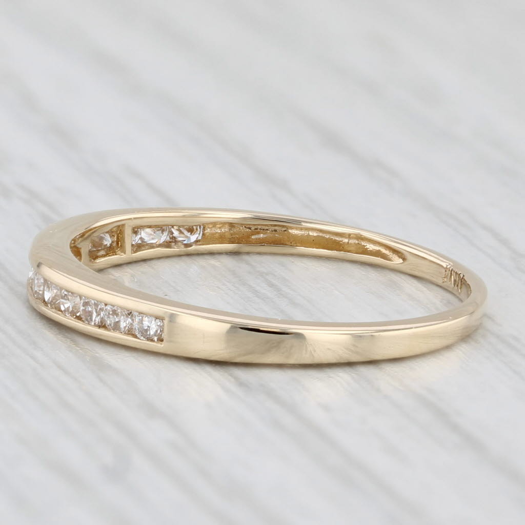 0.23ctw Diamond Wedding Band 14k Yellow Gold Size 6.75 Stackable Anniversary