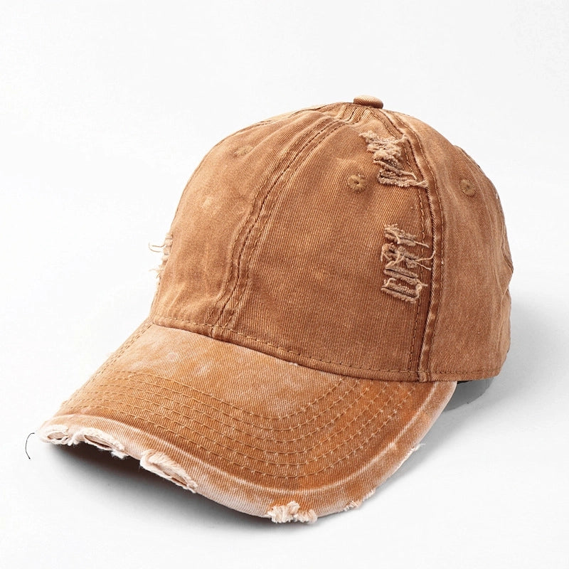 Unisex Retro Solid Color Curved Eaves Baseball Cap