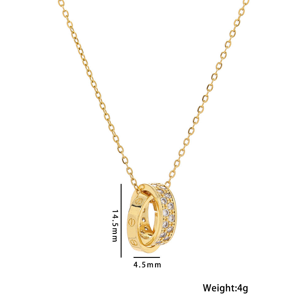 Geometric Titanium Steel 18K Gold Plated Necklaces