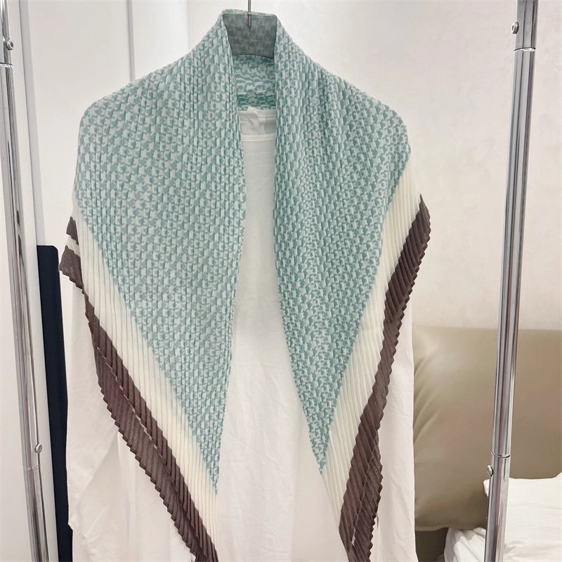 Women's Elegant Minimalist Color Block Polyester Printing Scarf