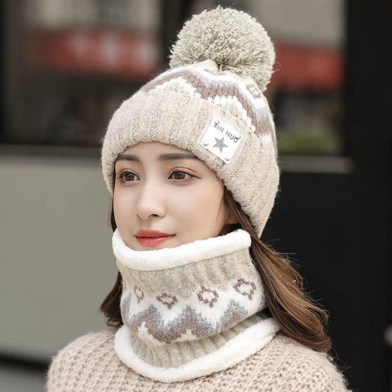 Women's Minimalist Color Block Eaveless Wool Cap