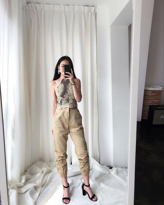 High Waisted Cargo Trousers