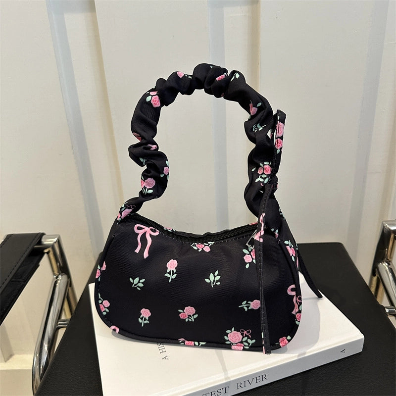 Sweet And Beautiful Handbag Small Bag Women's Bag Underarm Bag 2024 New Shoulder Bag Casual Small Square Bag