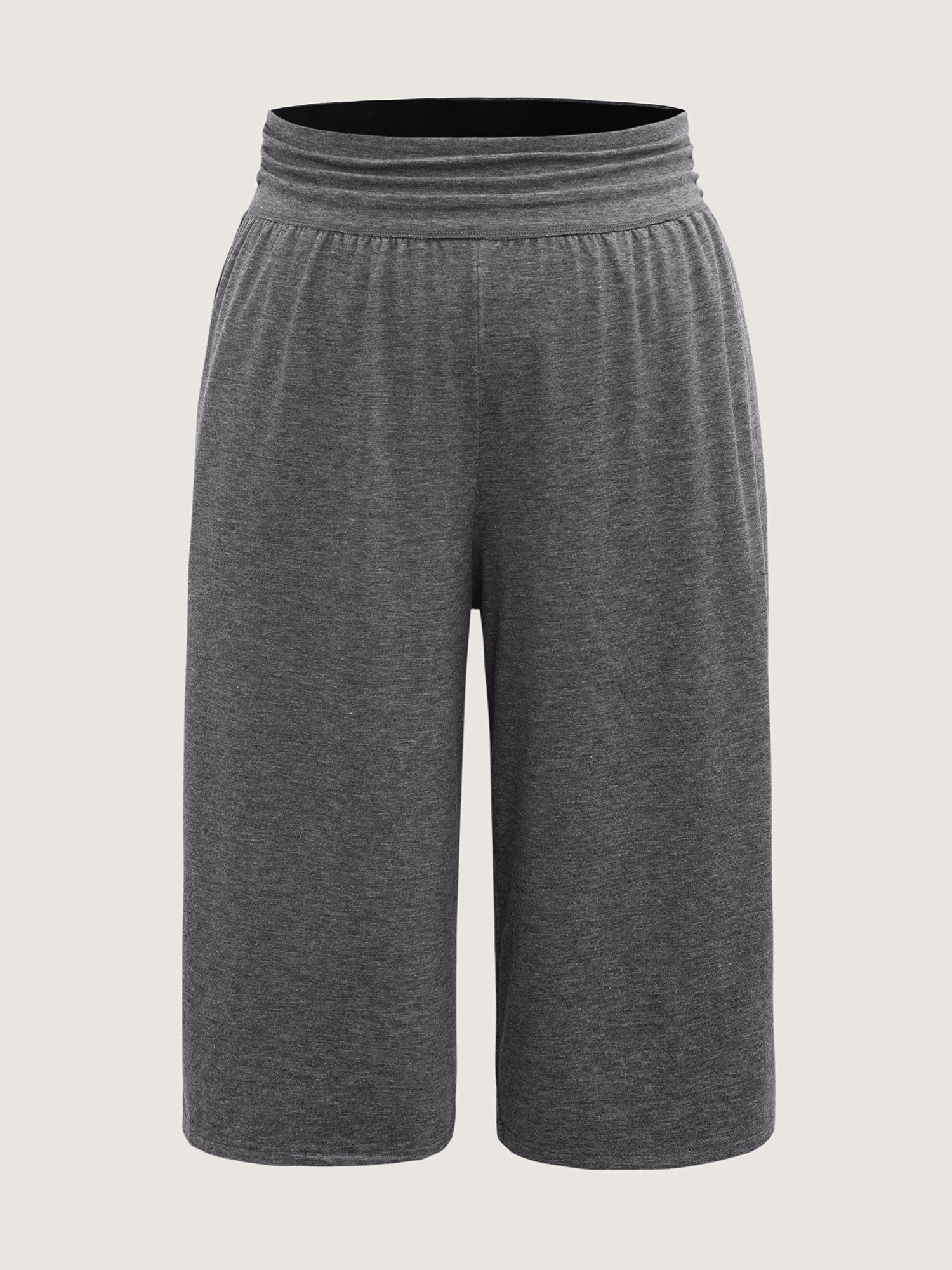 Supersoft Stretchy Pleated Waist Straight-Leg Pants