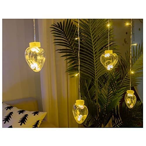 8 Feet 12 Wish Heart Ball String LED Lights With Color Box for Home Decoration. Diwali & Wedding LED Christmas Light Indoor and Outdoor Light .Festival Decoration  (Wishing Ball Warm White)