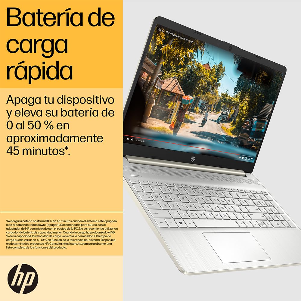 HP Laptop 15-ef2500la. AMD Ryzen 7. 16 GB. 512 GB SSD. 15.6. HD. Microsoft 365 Personal 12 Meses + Curso Multilenguajes. Windows 11 Home. Teclado en Espa?ol. Garantía México. Oro Pálido (Reacondicionado)