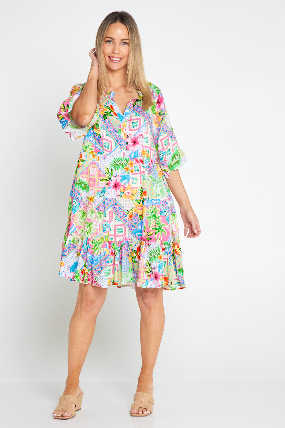 Kailani Dress - Tropical Multi