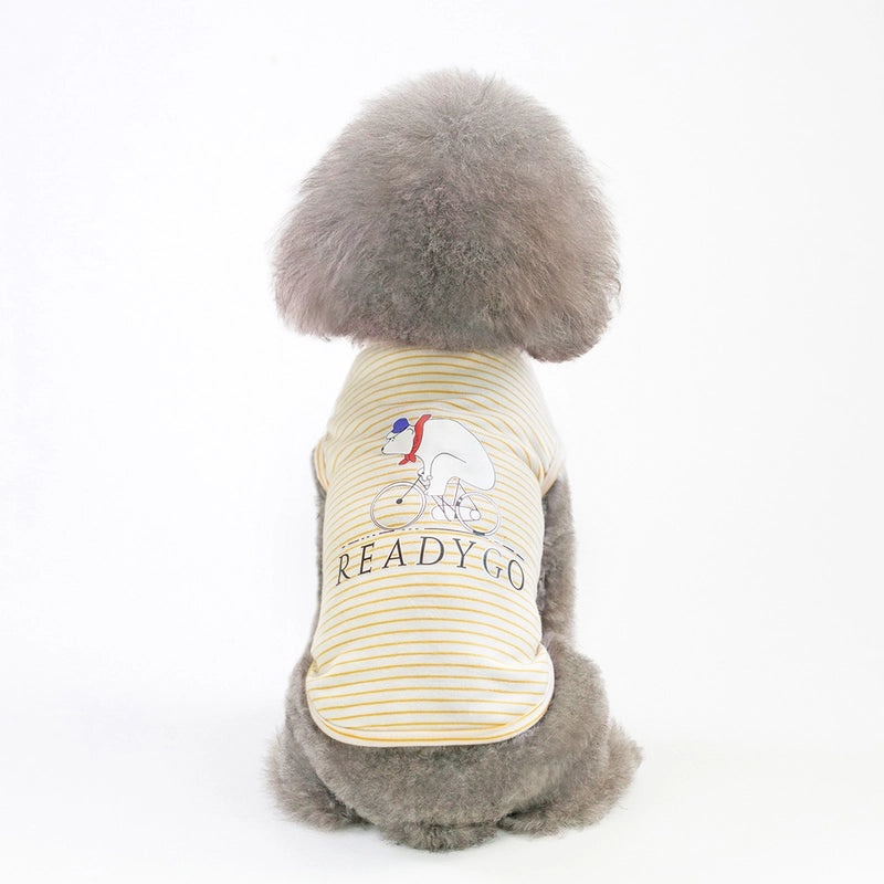 Pet Clothes Dog Clothes Cat Teddy Dog Clothes Spring And Summer New Pet Clothing 19 White Bear Vest