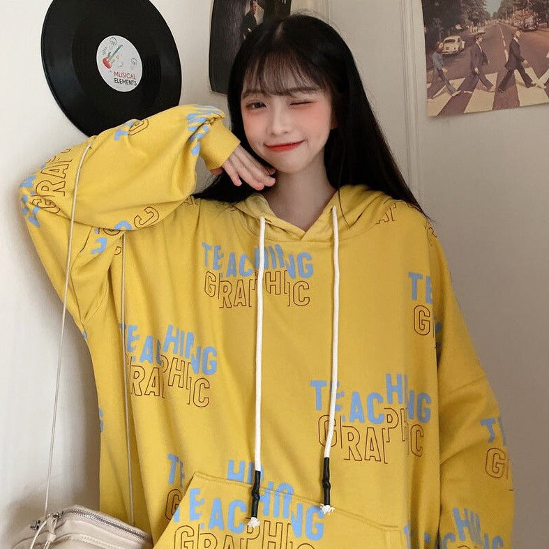 Loose-Fitting Hoodie With Lettering