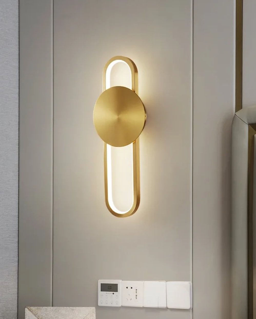 Modern LED Wall Sconce with Gold Finish
