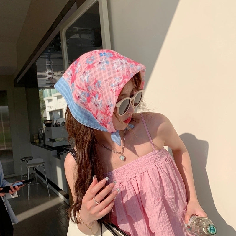 Women's Sweet Pastoral Flower Polyester Printing Bandanas