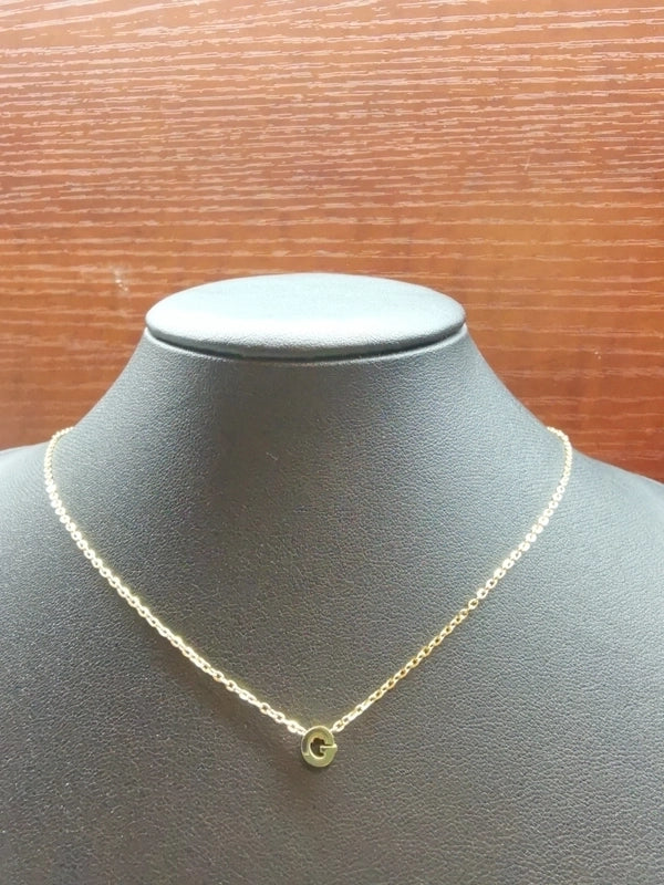 Minimalist Letter Stainless Steel Carving Necklace