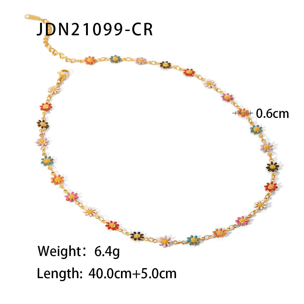 Jie Ding Titanium Steel Necklace Accessories Bohemian Clavicle Chain Holiday Stainless Steel Necklace