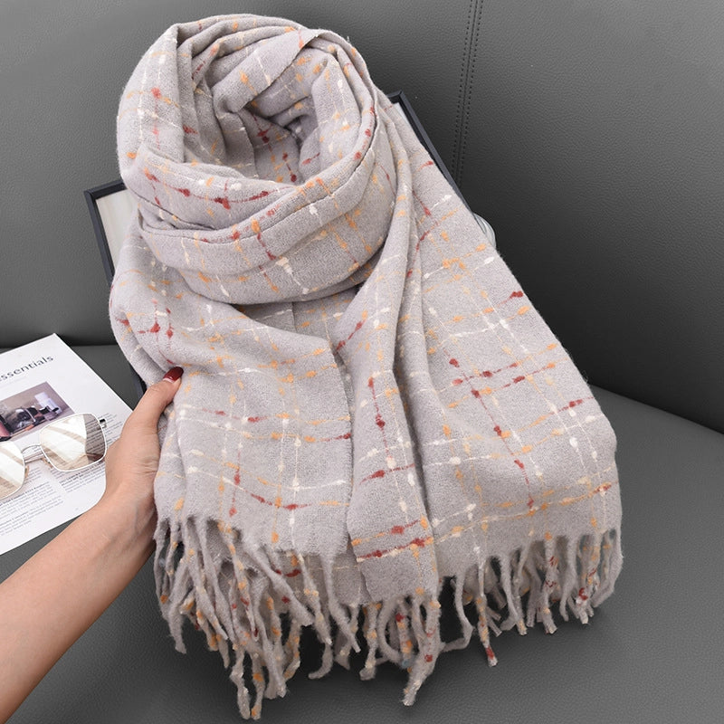 Women's Modern Style Classic Style Lattice Polyester Scarf