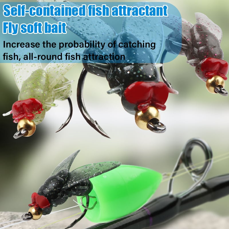 FATHER'S DAY SALE - Simulated Flies Fishing Attractor Bait Hook