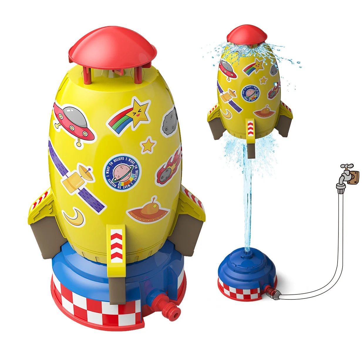 🚀🚀Summer Toy Outdoor Yard Rocket Sprinkler