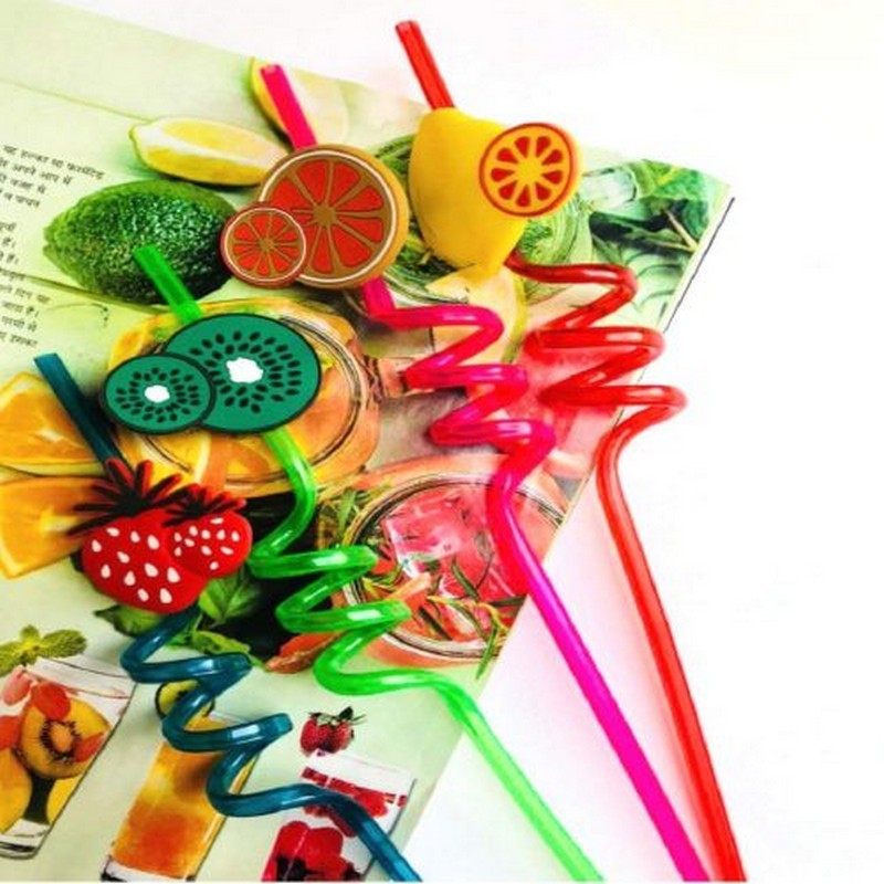 Fruity Straws Pack of 4 (Washable & Re-usable)