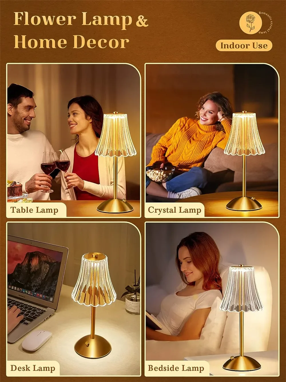 LED TOUCH TABLE LAMP USB NIGHT LIGHT EYE-PROTECTION READING LIGHT