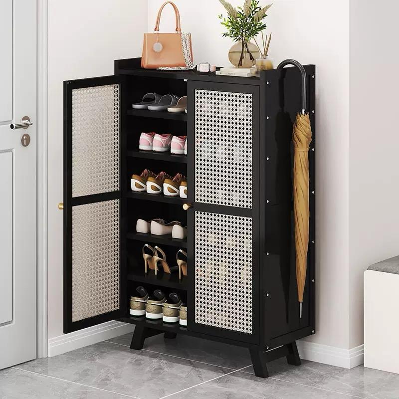 Wooden bamboo shoe rack / storage cabinet