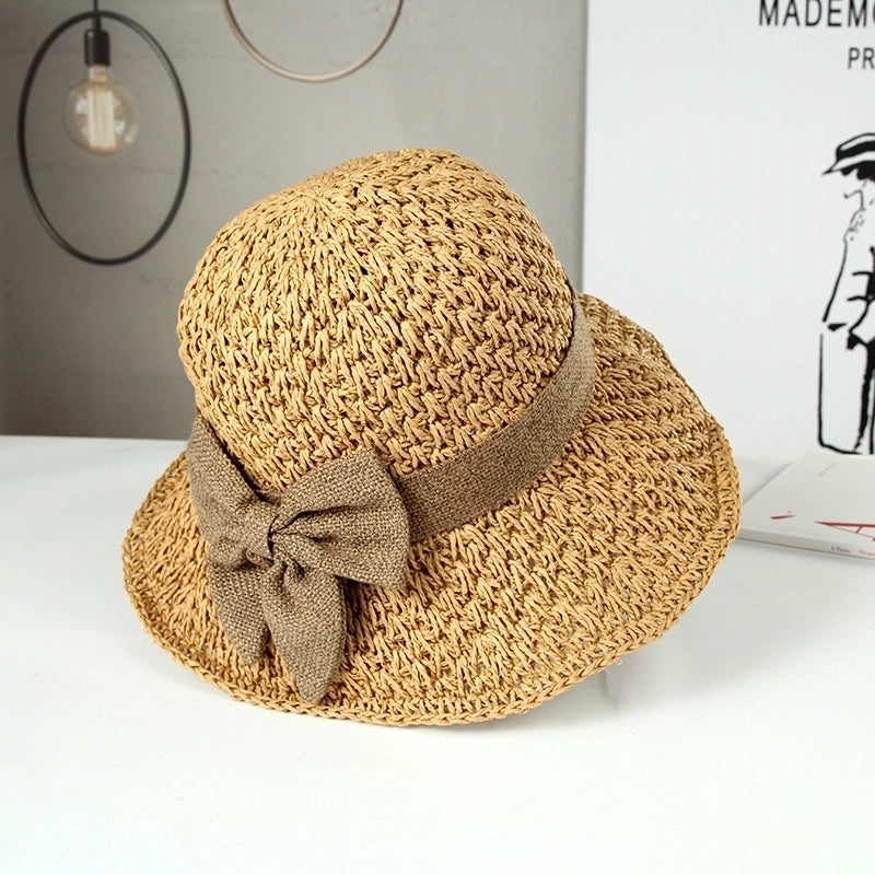 Women's Vacation Minimalist Bow Knot Big Eaves Sun Hat