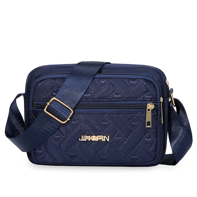 Waterproof Embroidery Thread Oxford Cloth Women's Bag Shoulder Bag Middle-aged Mother Bag Messenger Bag Mother-in-law Casual Cloth Bag Printed Backpack