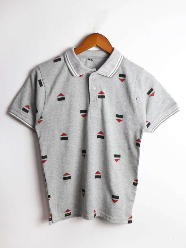 Men's Polo T-Shirt Grey