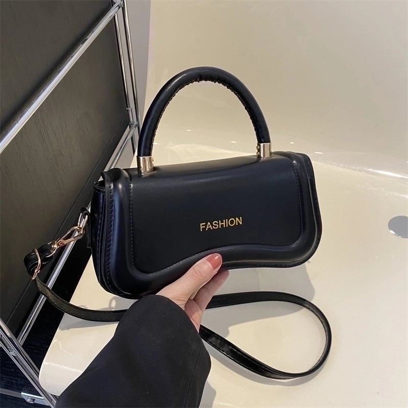 Women's Pu Leather Solid Color Vintage Style Square Flip Cover Handbag