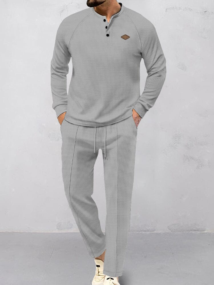 Breathable Waffle 2-Piece Tracksuit Set