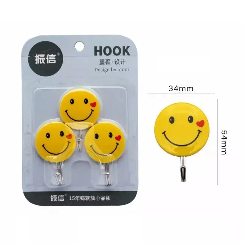 3 Pcs of Adhesive Wall Hooks . Wall Hooks Sticker