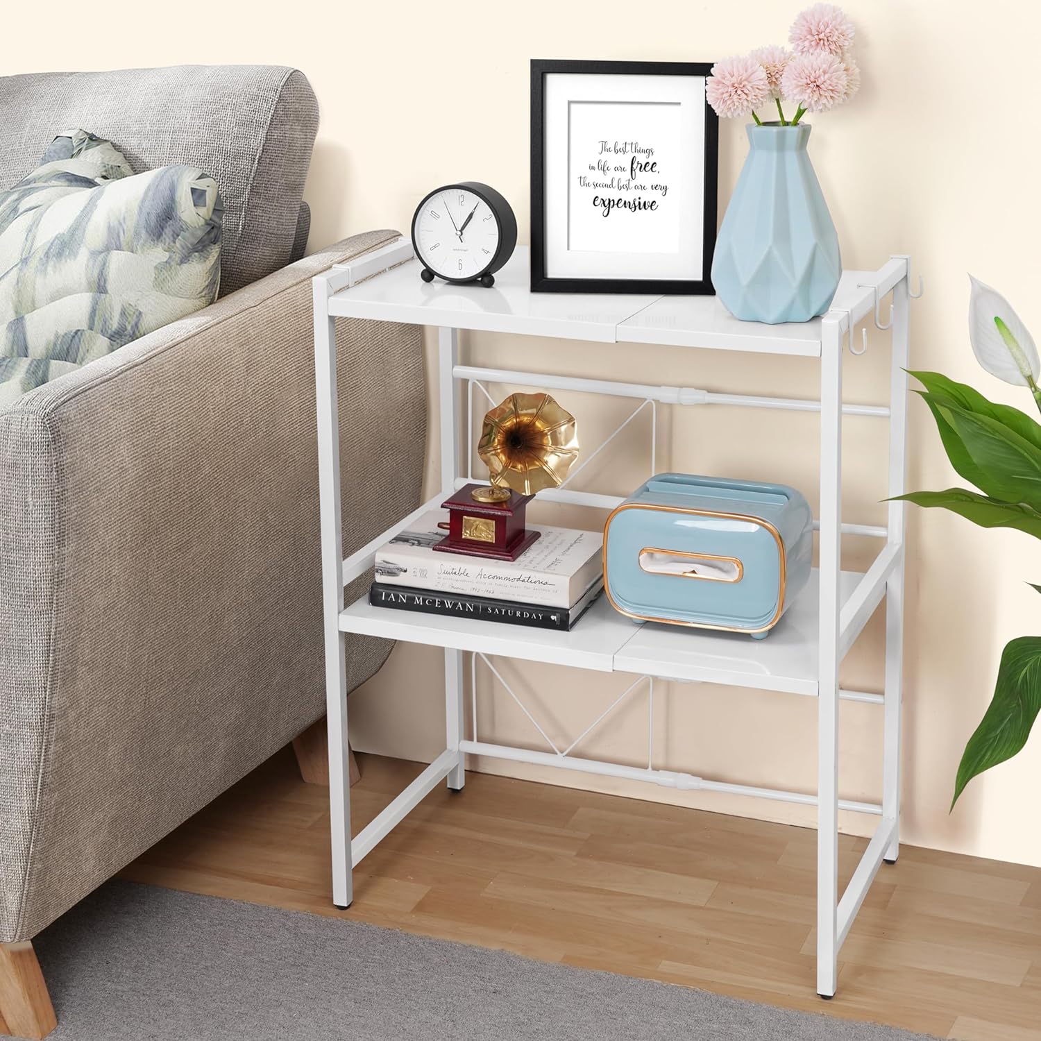 Microwave Rack Double Layer . Metal Storage Rack