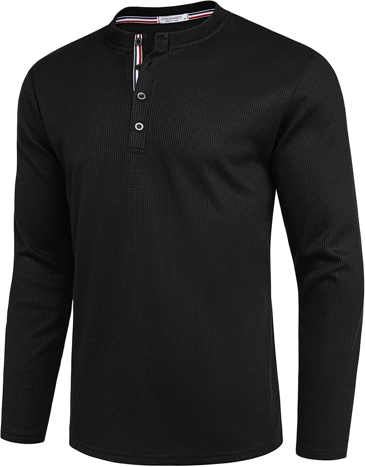 Long Sleeve Waffle Henley Shirts (US Only)