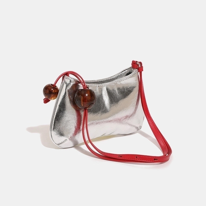 Women's Small Pu Leather Solid Color Streetwear Zipper Underarm Bag