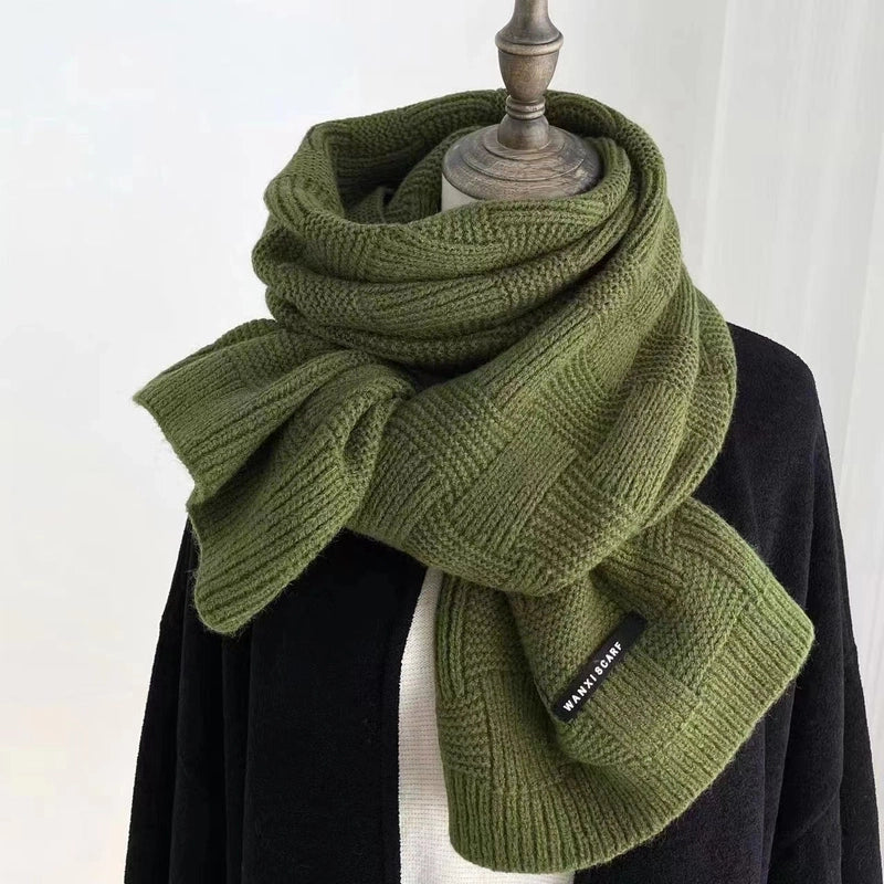 In Stock New Large Plaid Scarf Women's Autumn And Winter Warm Long Thickened All-matching Shawl Men's Scarf