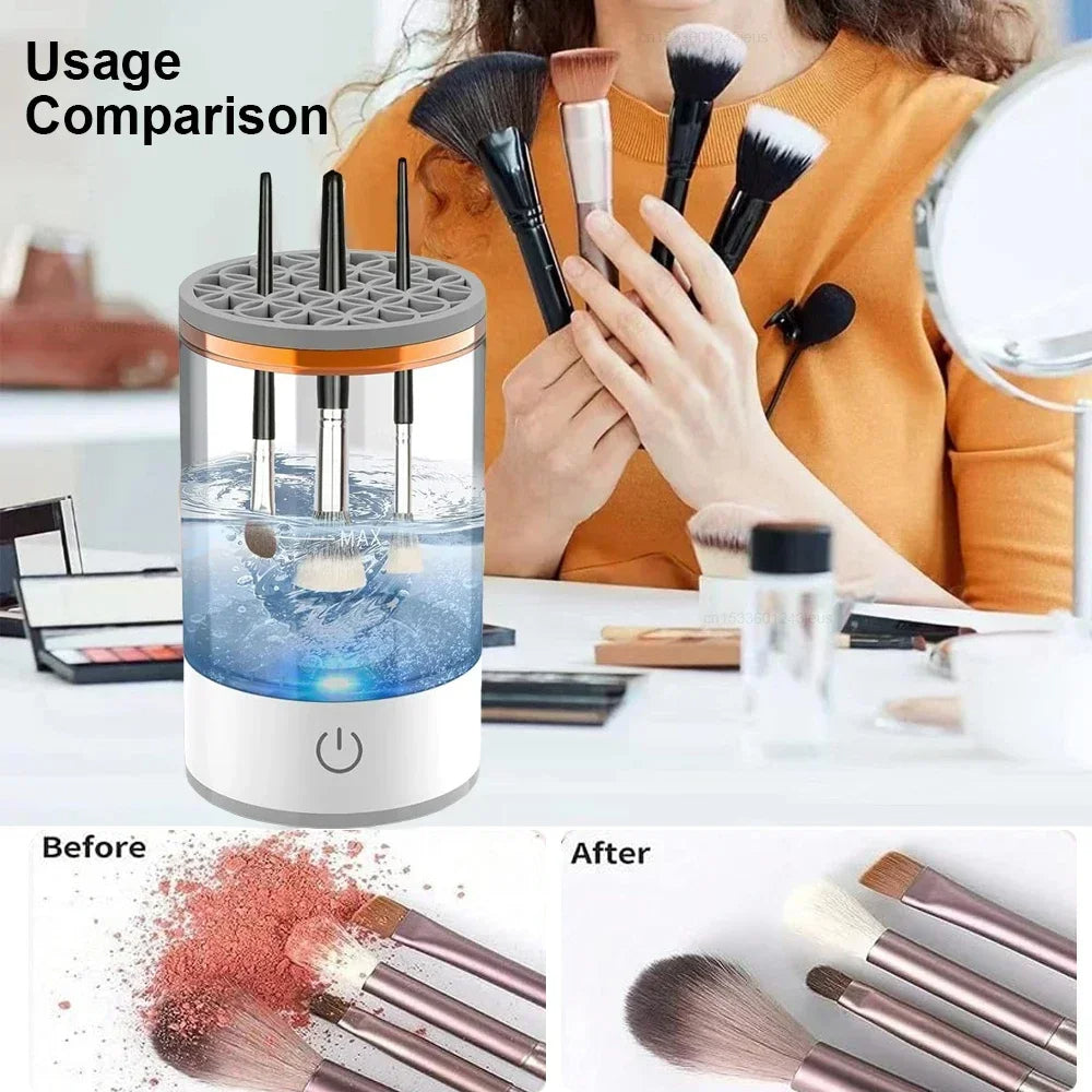 Rechargeable Electric Makeup Brush Cleaner.