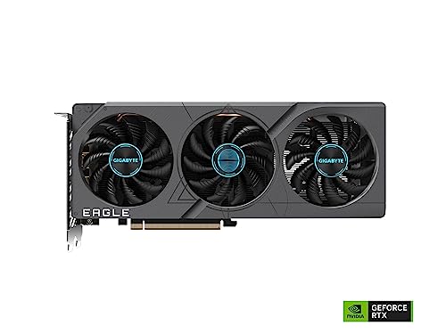 GIGABYTE Tarjeta gráfica GeForce RTX 4060 Eagle OC 8G. 3 Ventiladores WINDFORCE. 8 GB GDDR6 de 128 bits. GV-N4060EAGLE OC-8GD