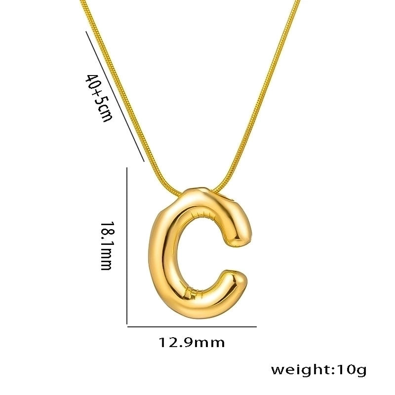 Vintage Style Letter Titanium Steel Plating Pendant Necklace