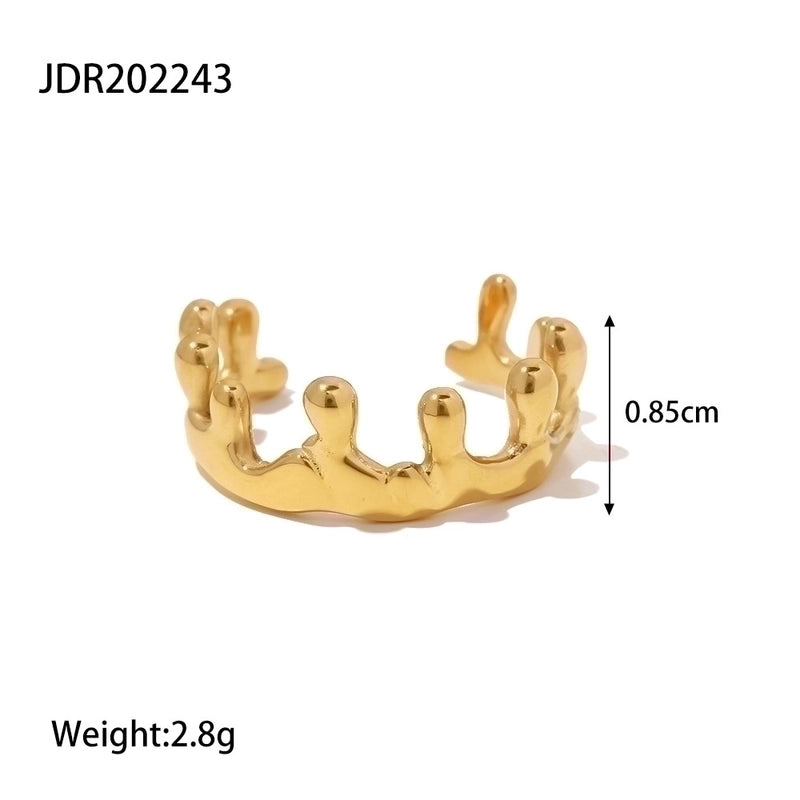 Fashion Geometric 304 Stainless Steel Plating Open Ring
