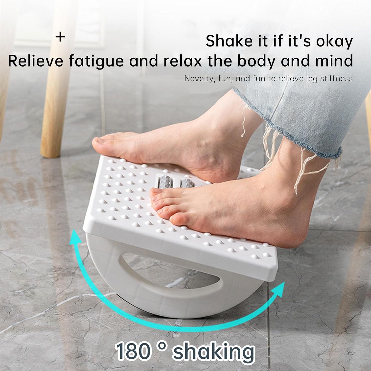 Under Desk Footrest. Swingable Ergonomic Foot Stool. Non-Slip Adult Footrest. Grey