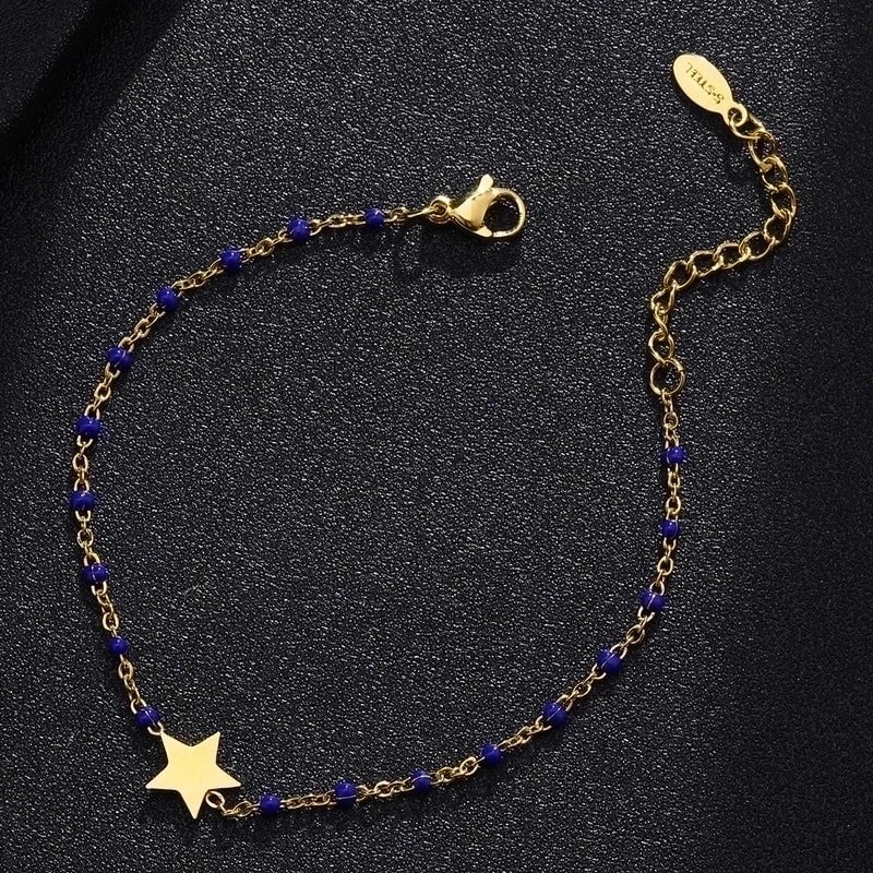 2 Pieces Fashion Star Stainless Steel Plating Bracelets