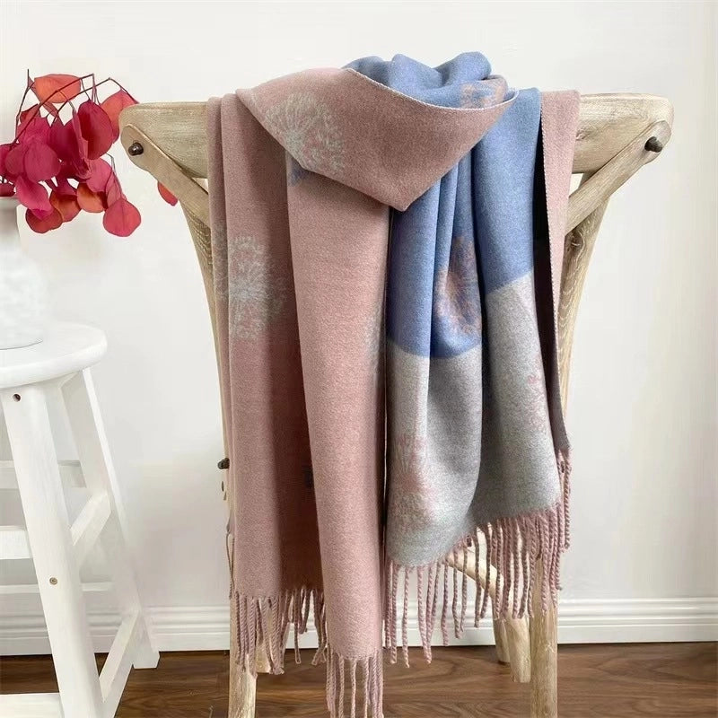 Women's Cute Sweet Printing Imitation Cashmere Polyester Scarf