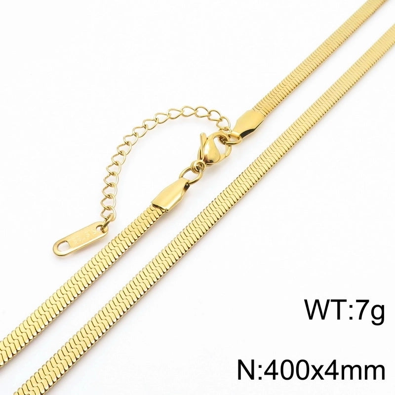 Minimalist Geometric 304 Stainless Steel 18K Gold Plated Necklace
