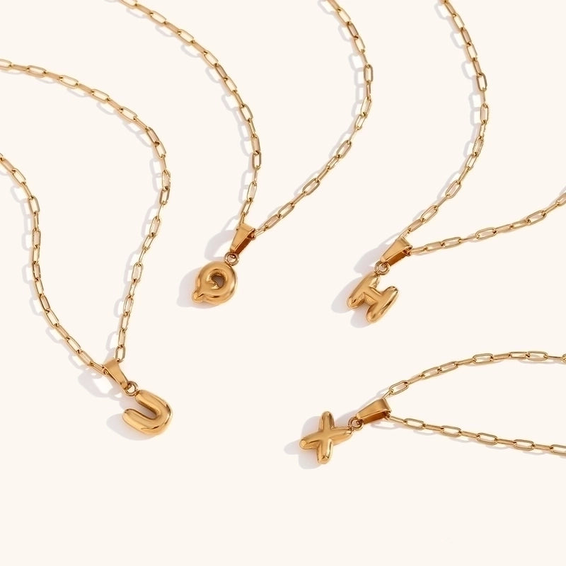 Minimalist Commute Letter Stainless Steel Titanium Steel Plating Gold Plated Pendant Necklace