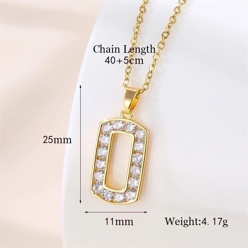 Stainless Steel Titanium Steel 18K Gold Plated Vintage Style Plating Inlay Round Heart Shape Snowflake Zircon Pendant Necklace