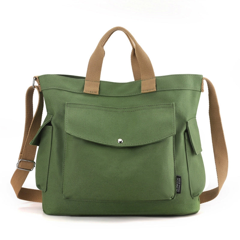 Women's Bag Winter New Shoulder Messenger Bag Trendy Canvas Bag Large Capacity Portable Large Bag Women's Bag