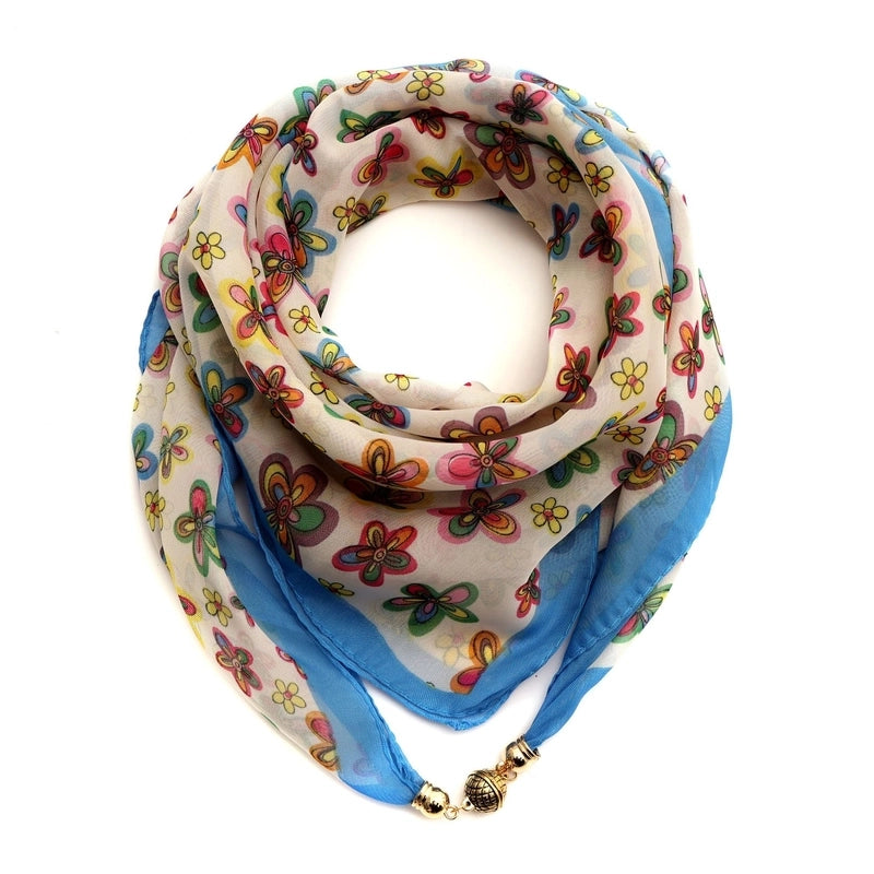 Women's Elegant Sweet Letter Flower Polyester Printing Silk Scarf