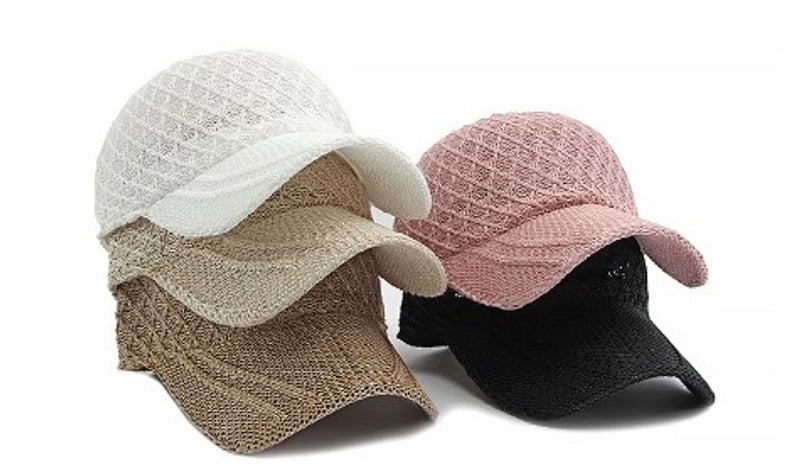 Women's Basic Lingge Curved Eaves Baseball Cap