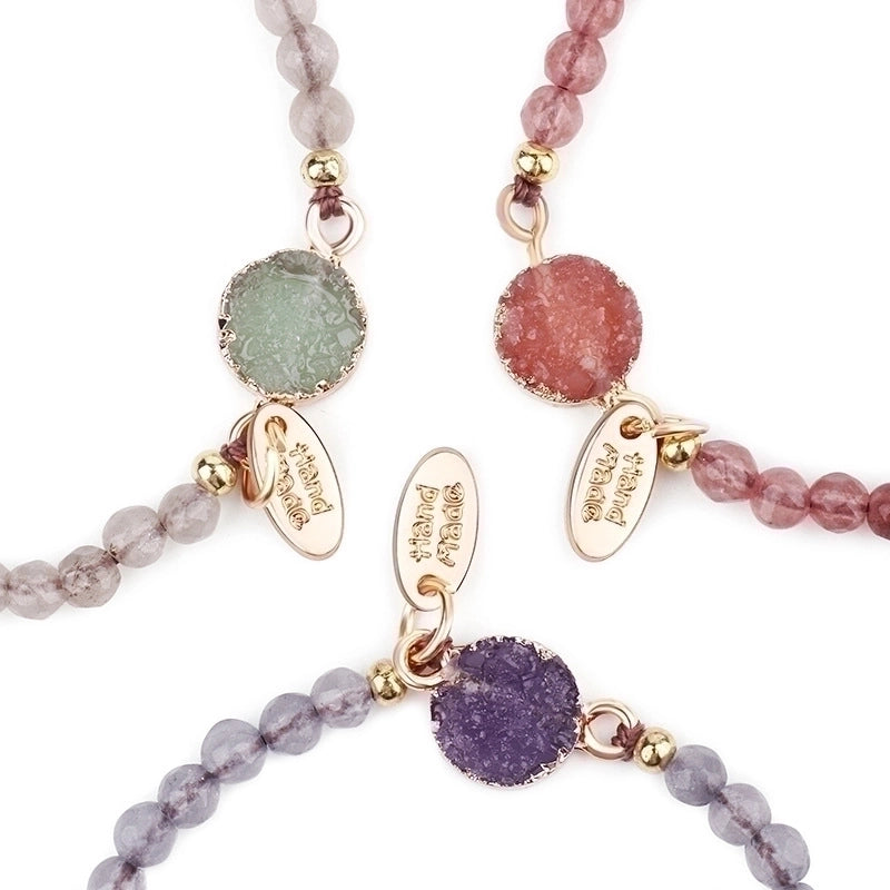 Minimalist Solid Color Stone Beaded Bracelets